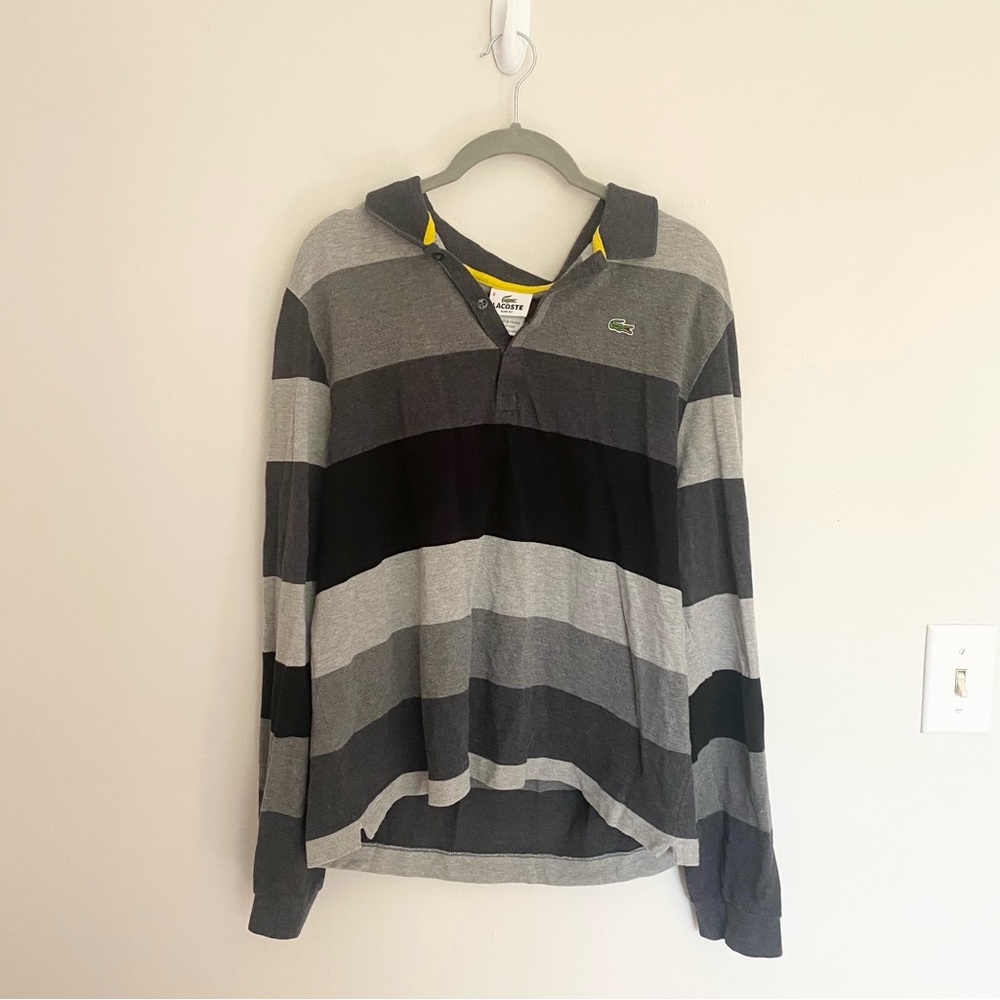 LaCoste Stripes Long Sleeve Polo